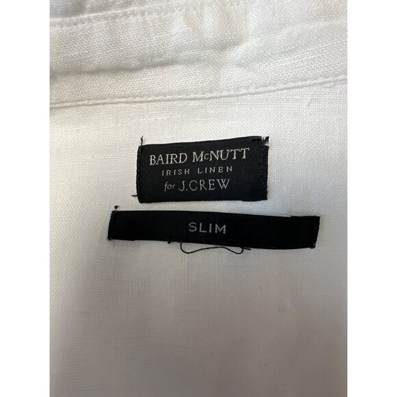 Baird McNutt for J. Crew Irish Linen Button-Down Shirt Slim Fit Women's Size 1X - Picture 6 of 10